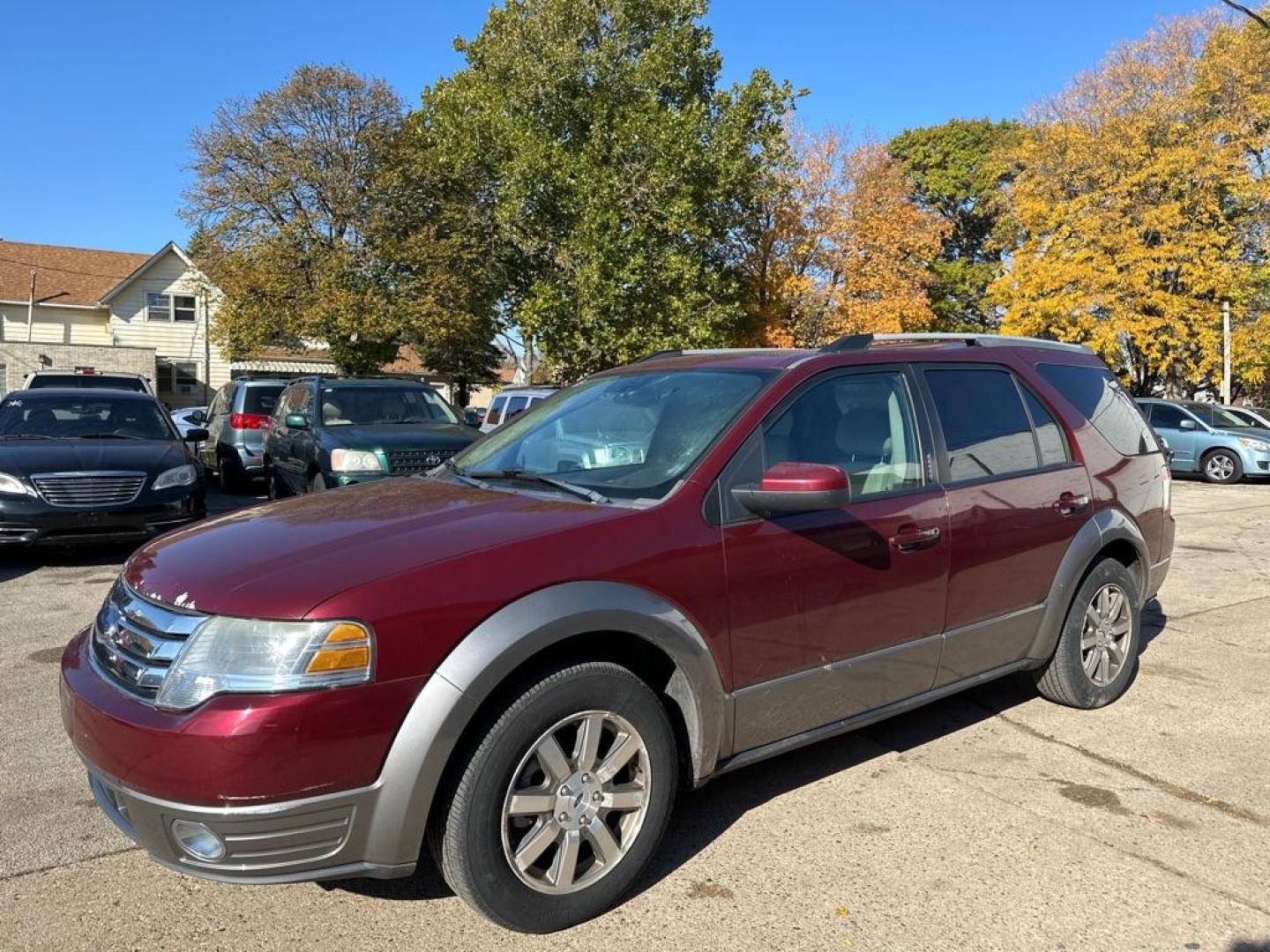 2008 MAROON FORD TAURUS X SEL (1FMDK02W38G) with an 3.5L engine, Automatic transmission, located at 1708 Broadway, Rockford, IL, 61104, (815) 397-5010, 42.252522, -89.069359 - Photo#0