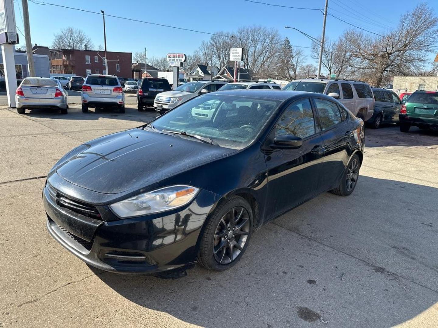 2013 BLACK DODGE DART SE (1C3CDFAH0DD) with an 1.4L engine, Automatic transmission, located at 1708 Broadway, Rockford, IL, 61104, (815) 397-5010, 42.252522, -89.069359 - Photo#0