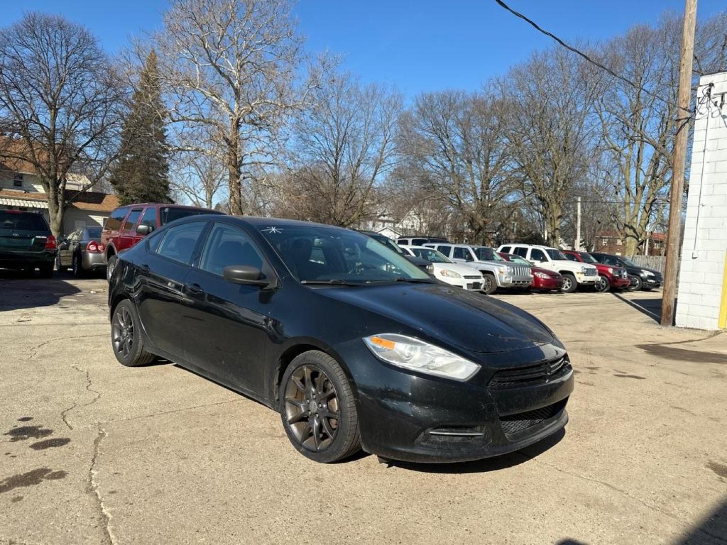 2013 BLACK DODGE DART SE (1C3CDFAH0DD) with an 1.4L engine, Automatic transmission, located at 1708 Broadway, Rockford, IL, 61104, (815) 397-5010, 42.252522, -89.069359 - Photo#4