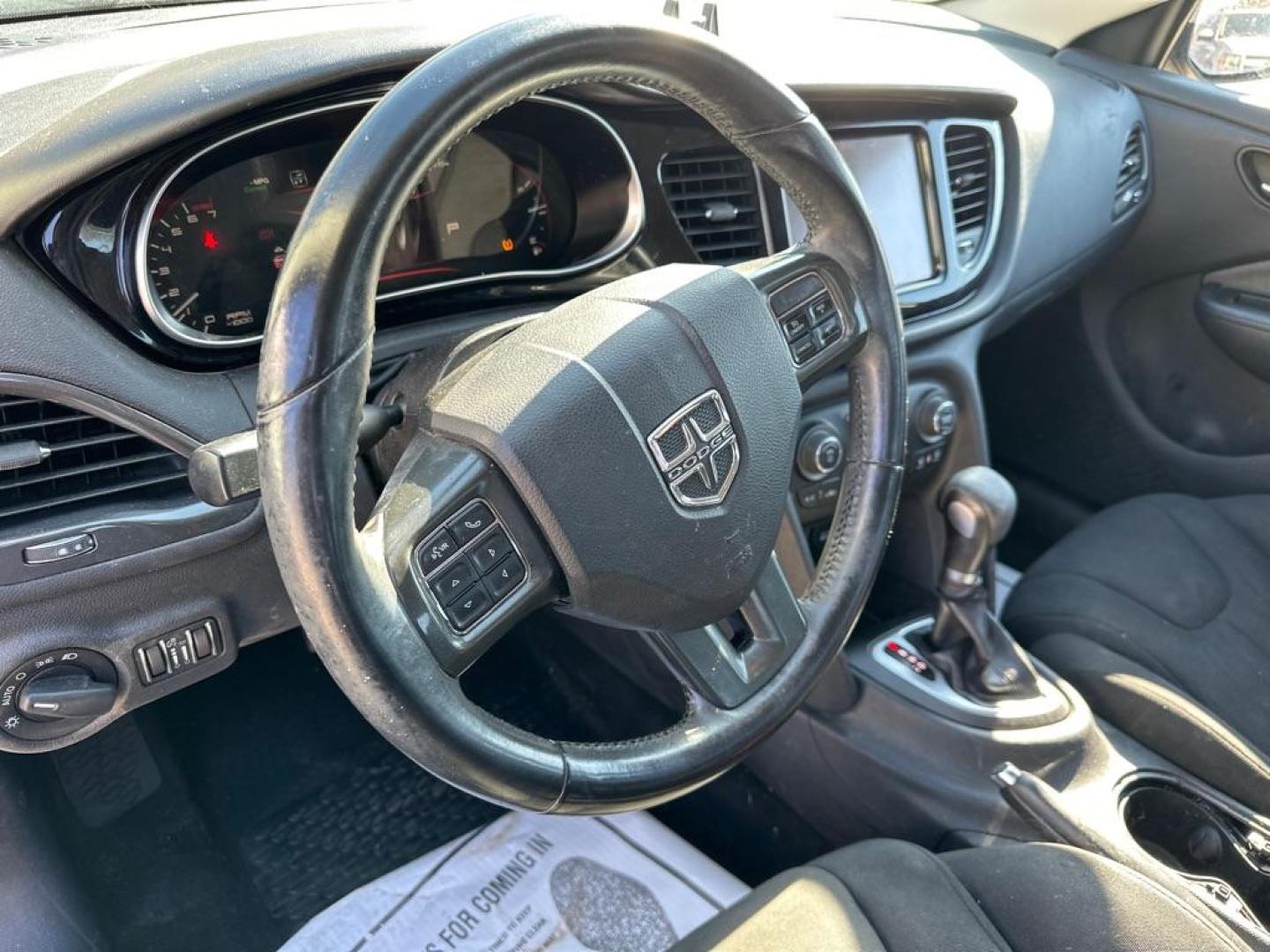 2013 BLACK DODGE DART SE (1C3CDFAH0DD) with an 1.4L engine, Automatic transmission, located at 1708 Broadway, Rockford, IL, 61104, (815) 397-5010, 42.252522, -89.069359 - Photo#8