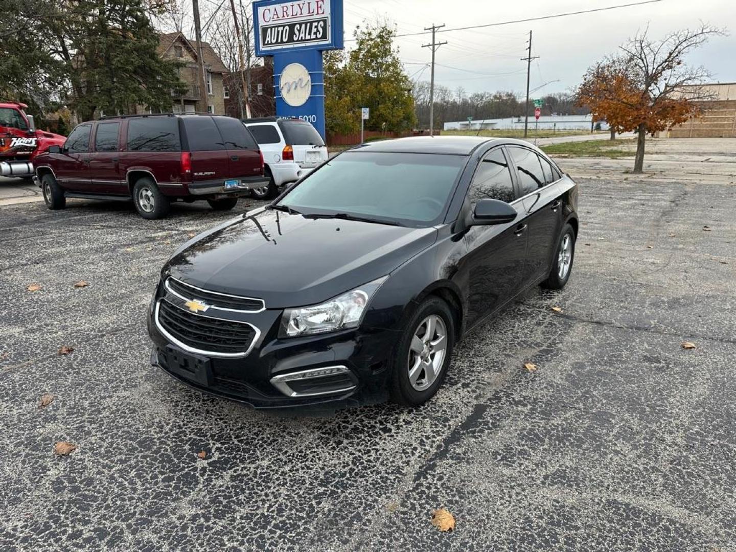 2015 BLACK CHEVROLET CRUZE LT (1G1PC5SBXF7) with an 1.4L engine, Automatic transmission, located at 1708 Broadway, Rockford, IL, 61104, (815) 397-5010, 42.252522, -89.069359 - Photo#0